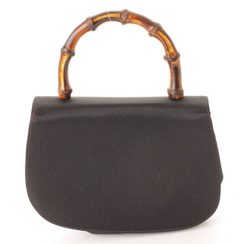 Gucci Bamboo Satin Handbag Black - Picture 4 of 10